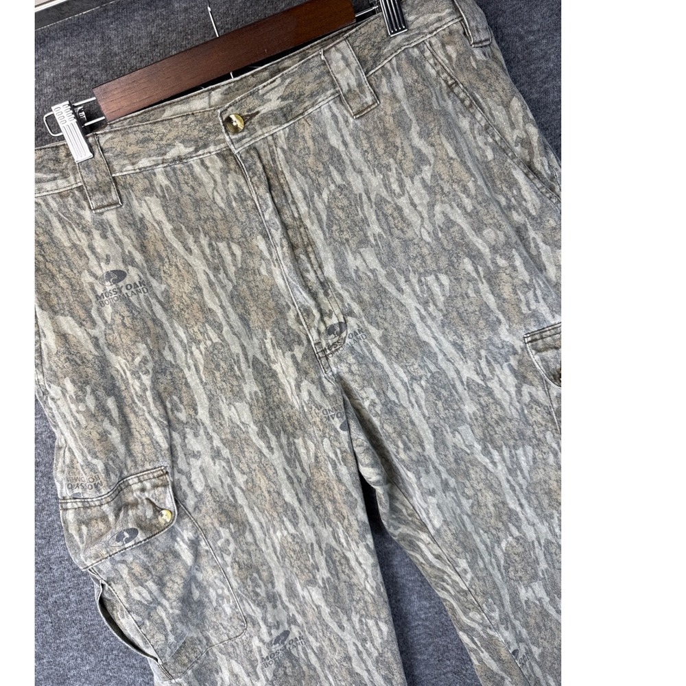 Browning Wasatch‎ Mossy Oak Camo Cargo Pants Mens L 36x31 Adjust Waist Hunt Fish